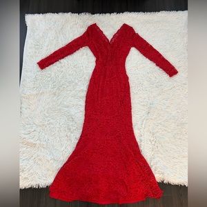 Mermaid lace long dress